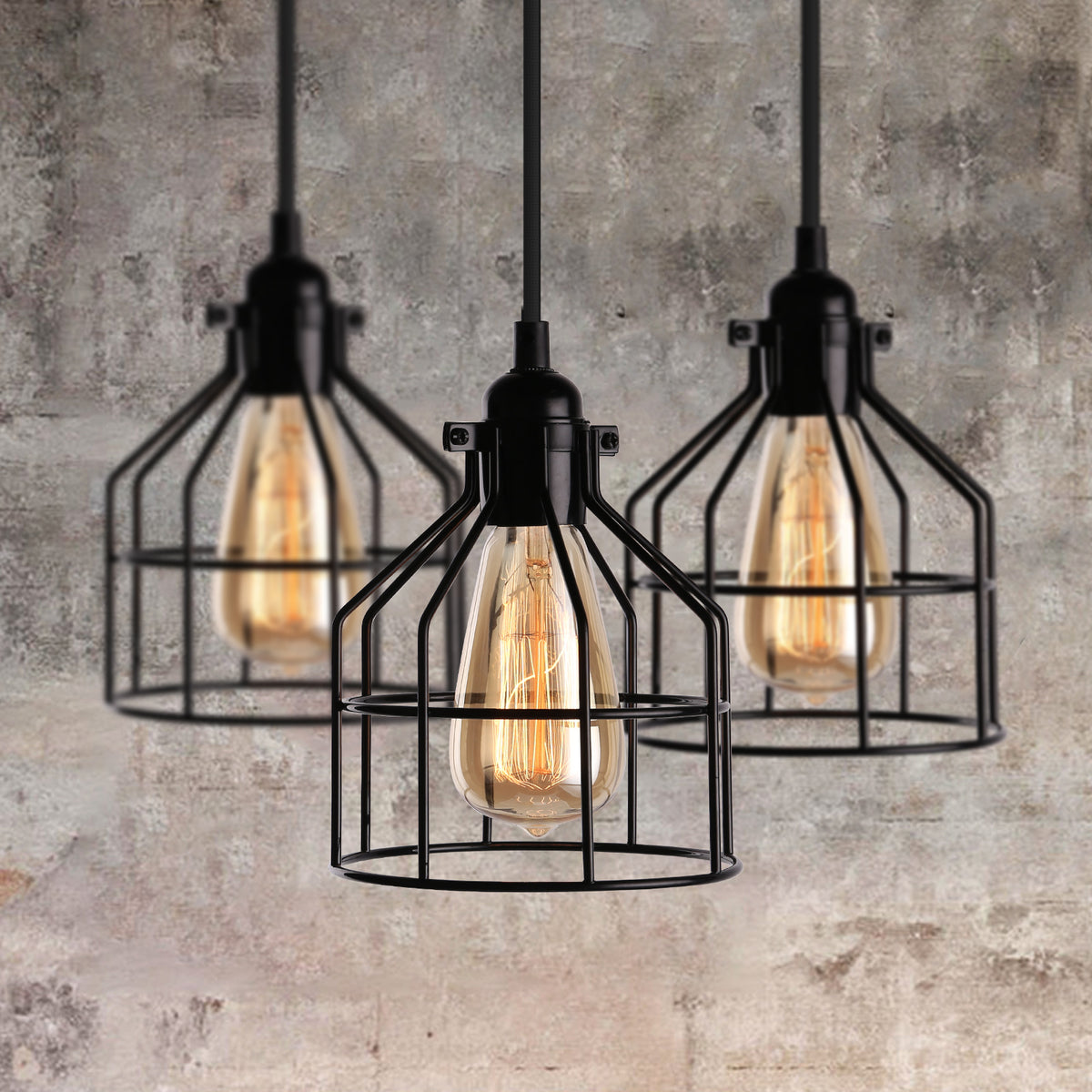 Retro loft deals glass pendant chandelier