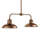 Florence Aged Solid Copper Italian Industrial Style Antique Pendant Light - 7Pandas Australia