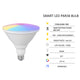 LED Smart PAR38 Alexa Compatible WiFi Color Changing Outdoor Flood Light 12W, RGB Tunable White CCT, Dimmable with Alexa & Google Assistant 2Pack - 7Pandas Australia