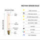 4PACK Motion Sensor LED T185 Filament Tubular Bulb 5W Equivalent 60W 2700K Warmwhite No DIM - 7Pandas Australia