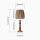 LEJDO Nordic Ancient Style Timber Table Light with Fabric lampshade E27 - 7Pandas Australia