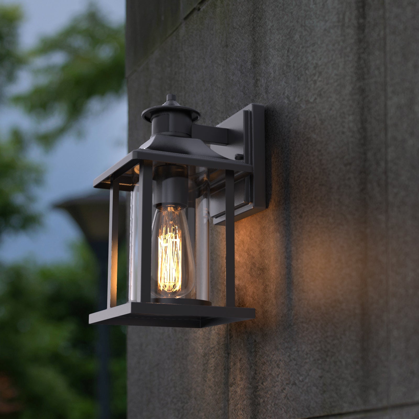 Motion sensor exterior light outlet fixtures