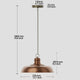 Florence 35cm Solid Copper Industry Style Pendant Light Aged Copper E27 - 7Pandas Australia