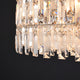 PERONI 600mm Diameter Round Modern Clear Crystal Chandelier Lighting E14 Base - 7Pandas Australia