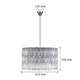 PERONI 600mm Diameter Round Modern Clear Crystal Chandelier Lighting E14 Base - 7Pandas Australia