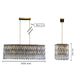 PERONI 1000mm Rectangle Modern Crystal Chandelier Lighting E14 Base - 7Pandas Australia