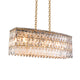 PERONI 1000mm Rectangle Modern Crystal Chandelier Lighting E14 Base - 7Pandas Australia