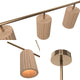 MONKOK 5-Lights LED Solid Wood Spot Light Fixtures Kitchen Island GU10 Base - 7Pandas Australia