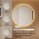 LED Round Bathroom Vanity Mirror Color Temperature Adjustable CCT Dimmable Lights - 7Pandas Australia